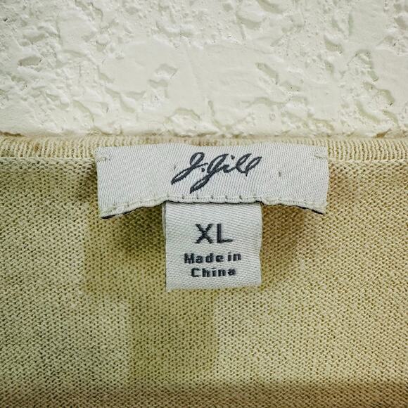 J. Jill Vintage Yellow Floral Cottagecore Button Up Cardigan Size XL - Picture 3 of 8